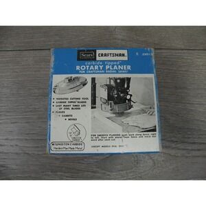 Vintage Sears Craftsman Carbide Tipped Rotary Planer 29513 for Radial Saws USA